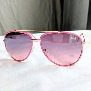 Hot Pink Rose Tinted Aviator Sunglasses